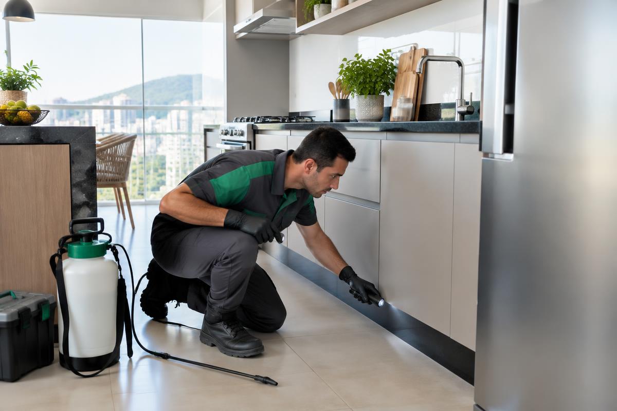 Inspeção profissional em cozinha residencial